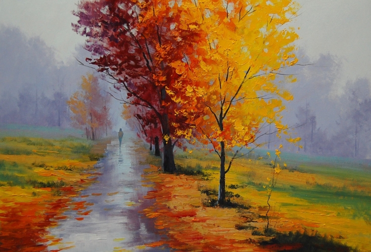 Осень пейзаж рисунок