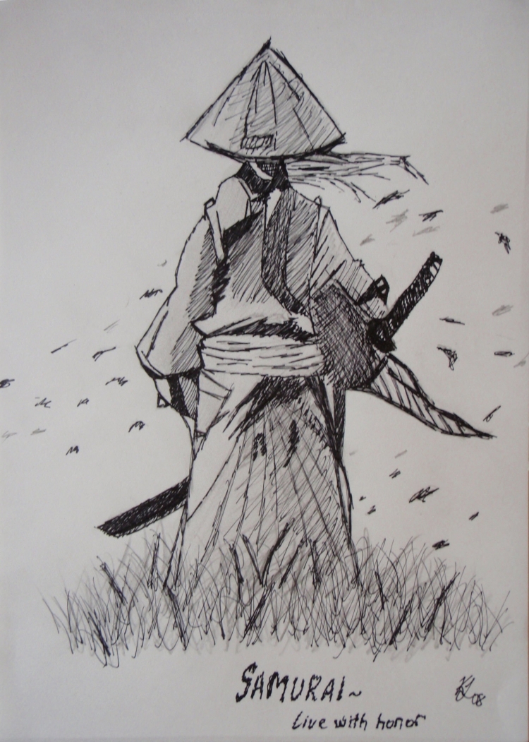 Рисунок самурая