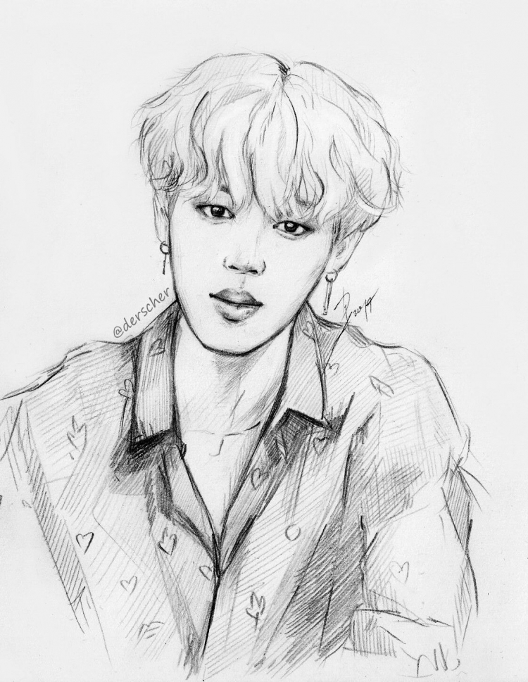 Рисунки BTS Чимин