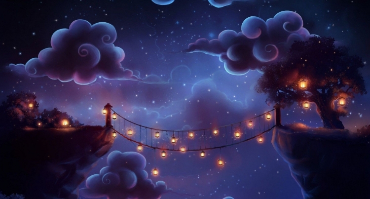 Ночное небо рисунок