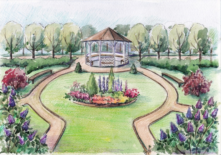 Садово парковая архитектура рисунок