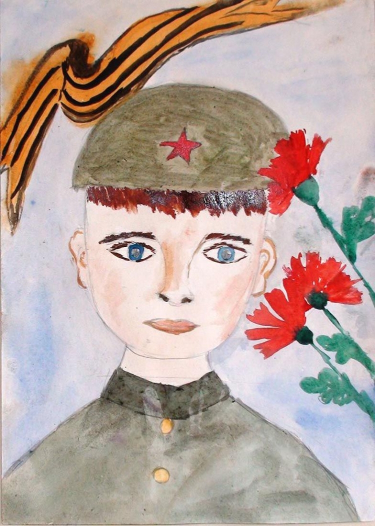 Детские рисунки к 9 мая