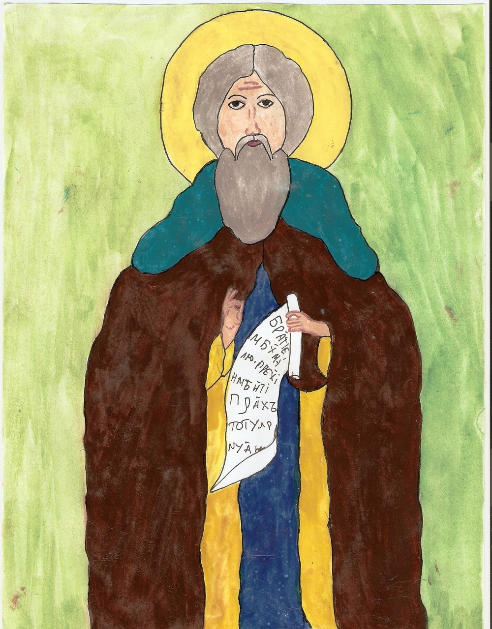 Нарисуй св. Житие Святого Сергия Радонежского иллюстрации.