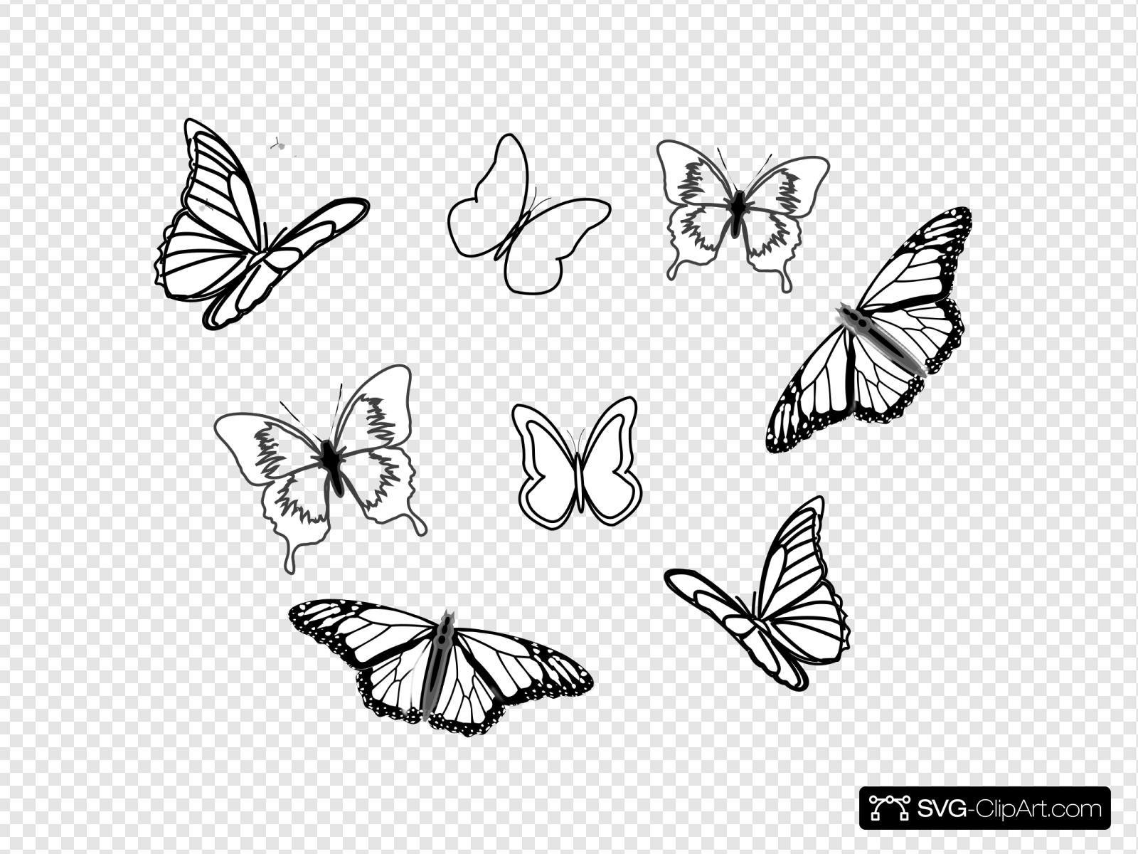 Раскраска маленькие бабочки