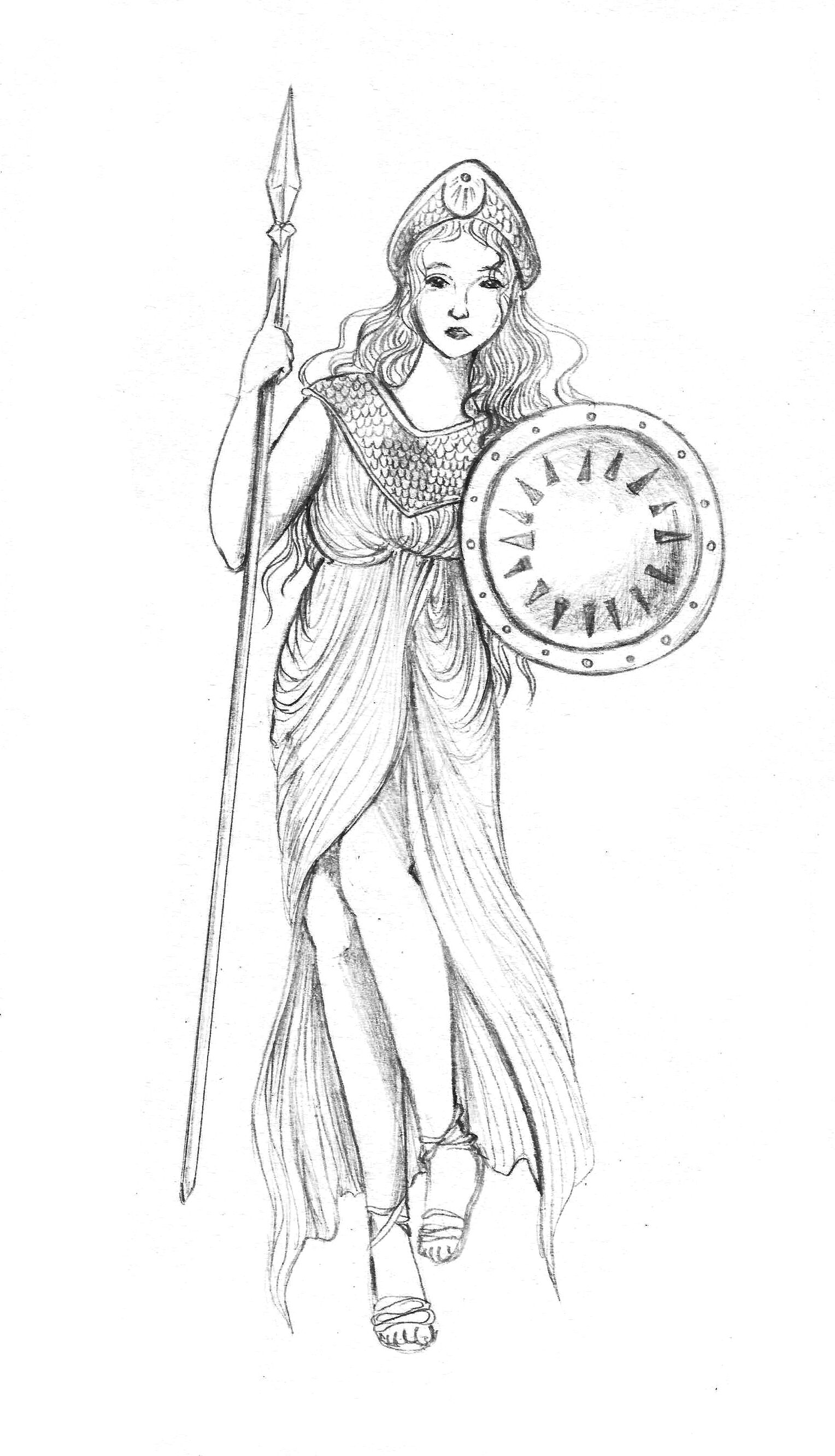 Настольные (каминные) часы АФИНА – фигурка Богини