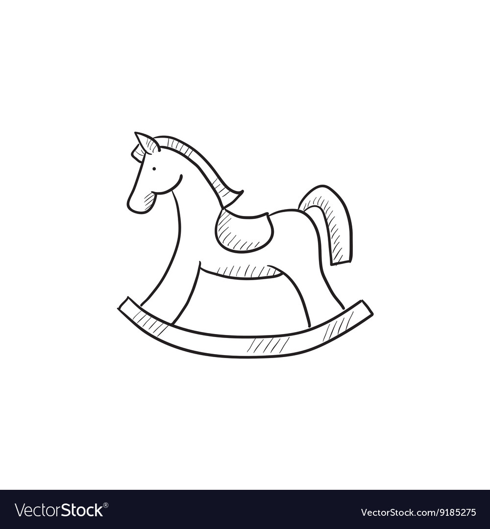 Раскраска Качалка лошадка