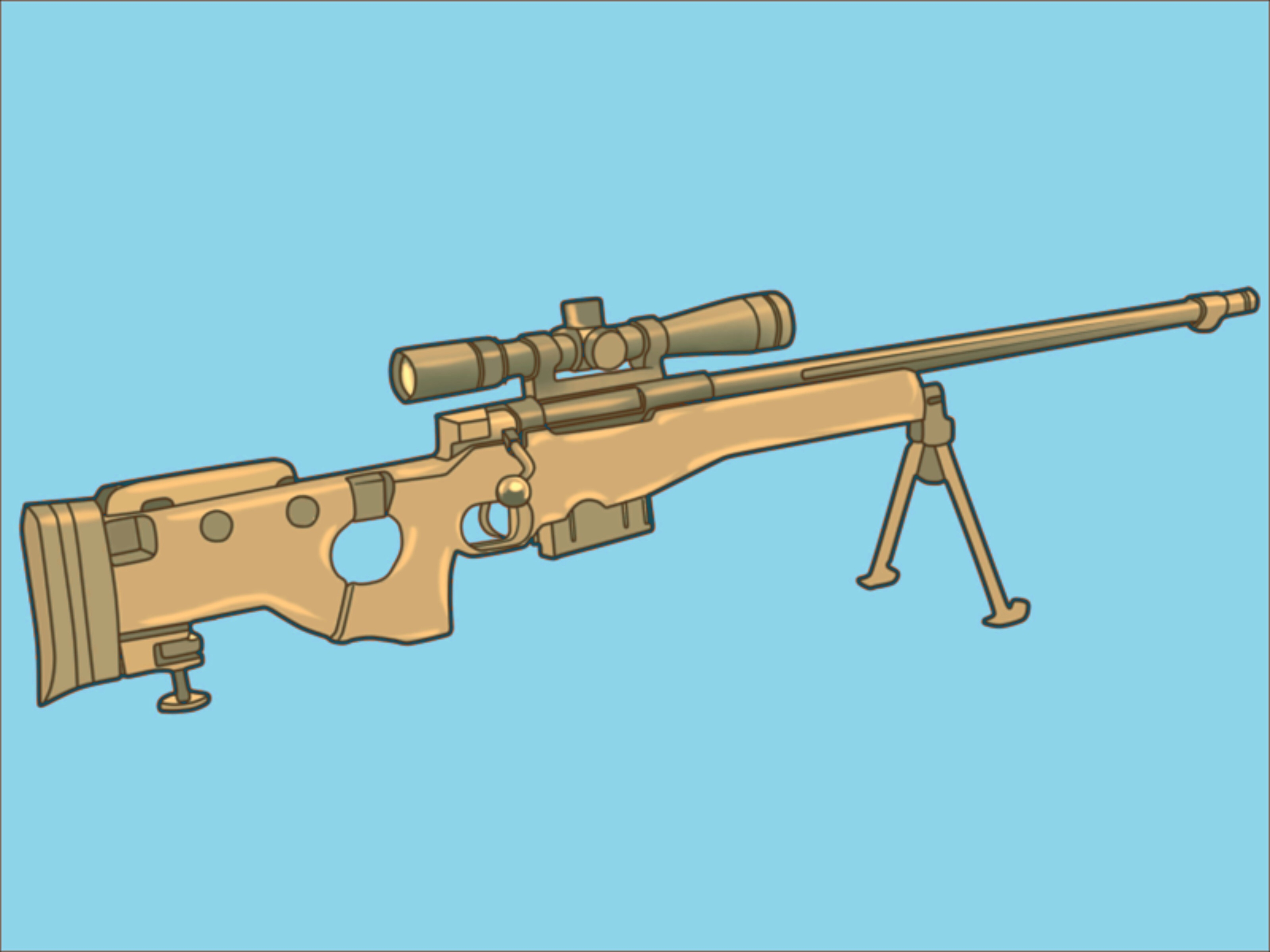 чертеж awp снайперской винтовки для дерева фото 93
