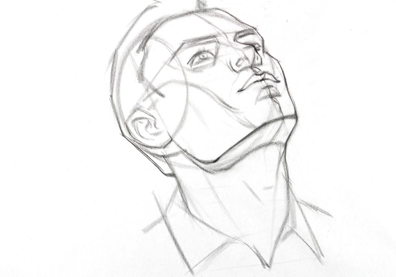 Простой метод выполнения рисунка головы человека карандашом