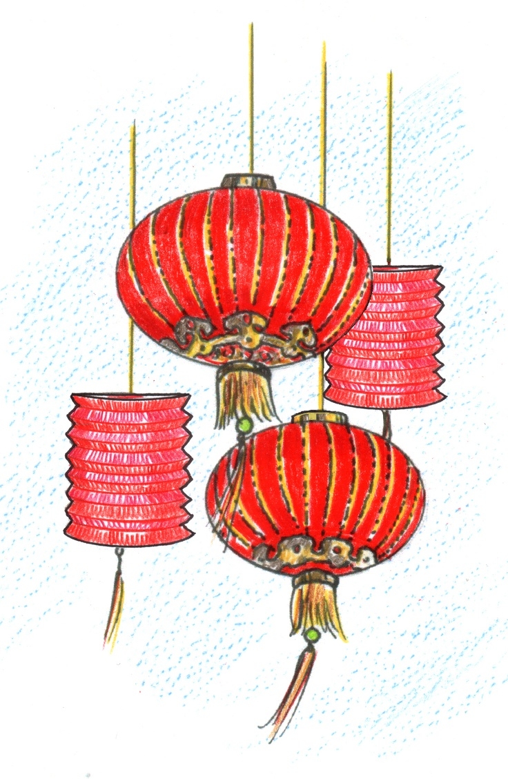 Китайский фонарик рисунок
