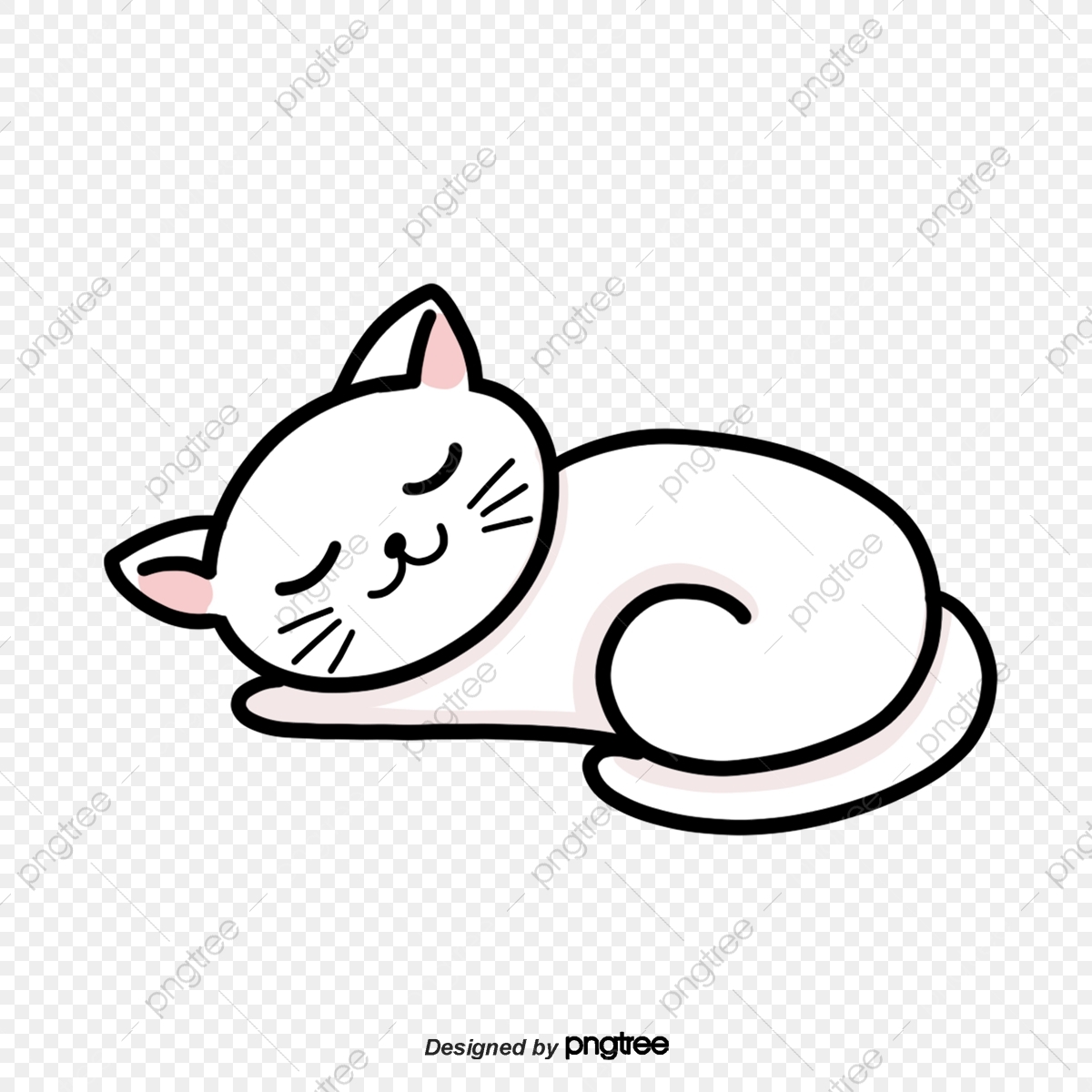 Лежачий кот рисунок - 59 фото