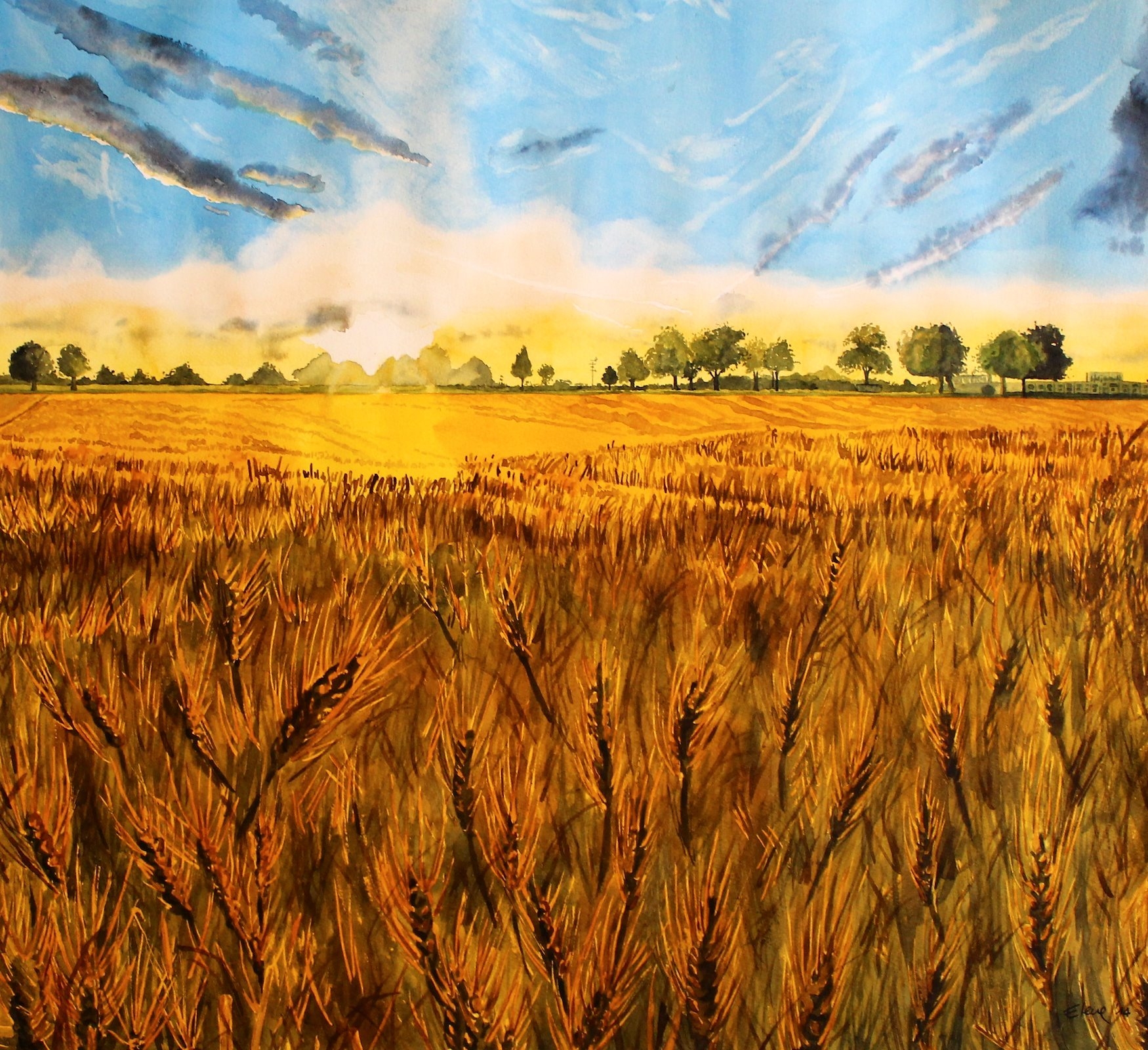 Картины Пшеница