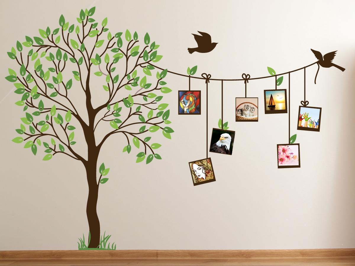 Рисунок дерева на стене: как сделать, фото интерьера