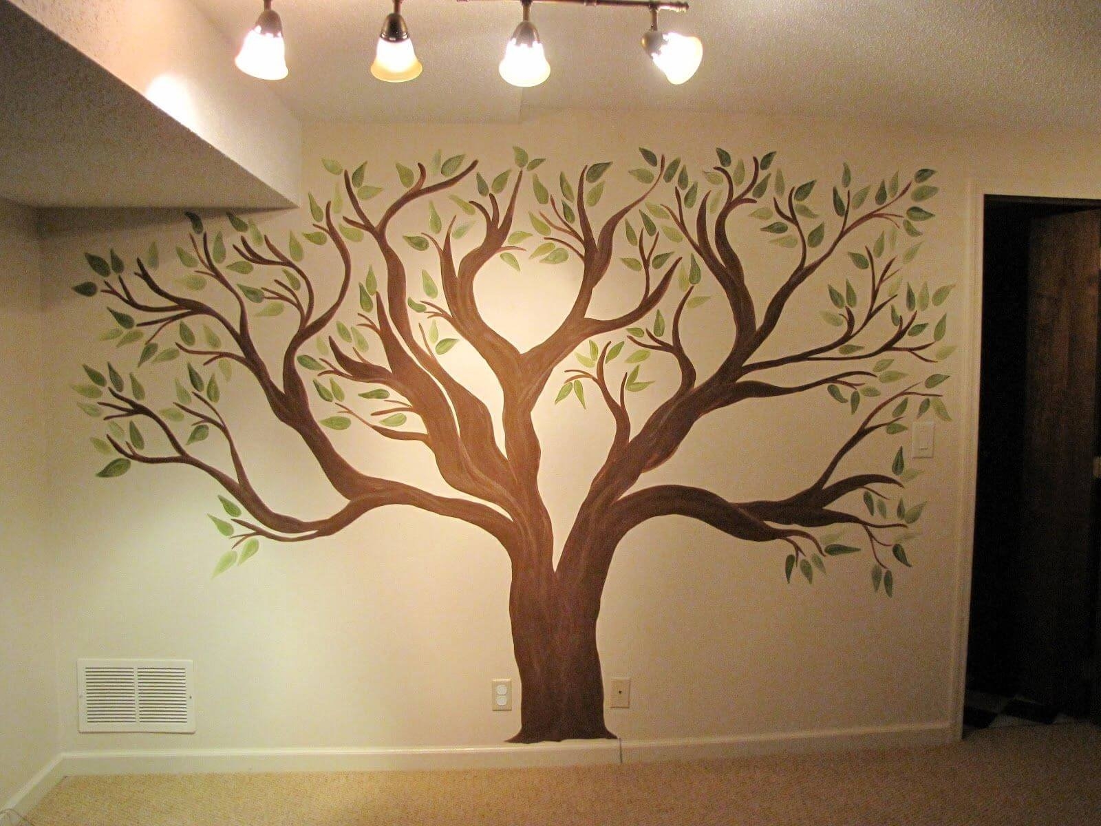 Роспись стен дерево - 66 фото
