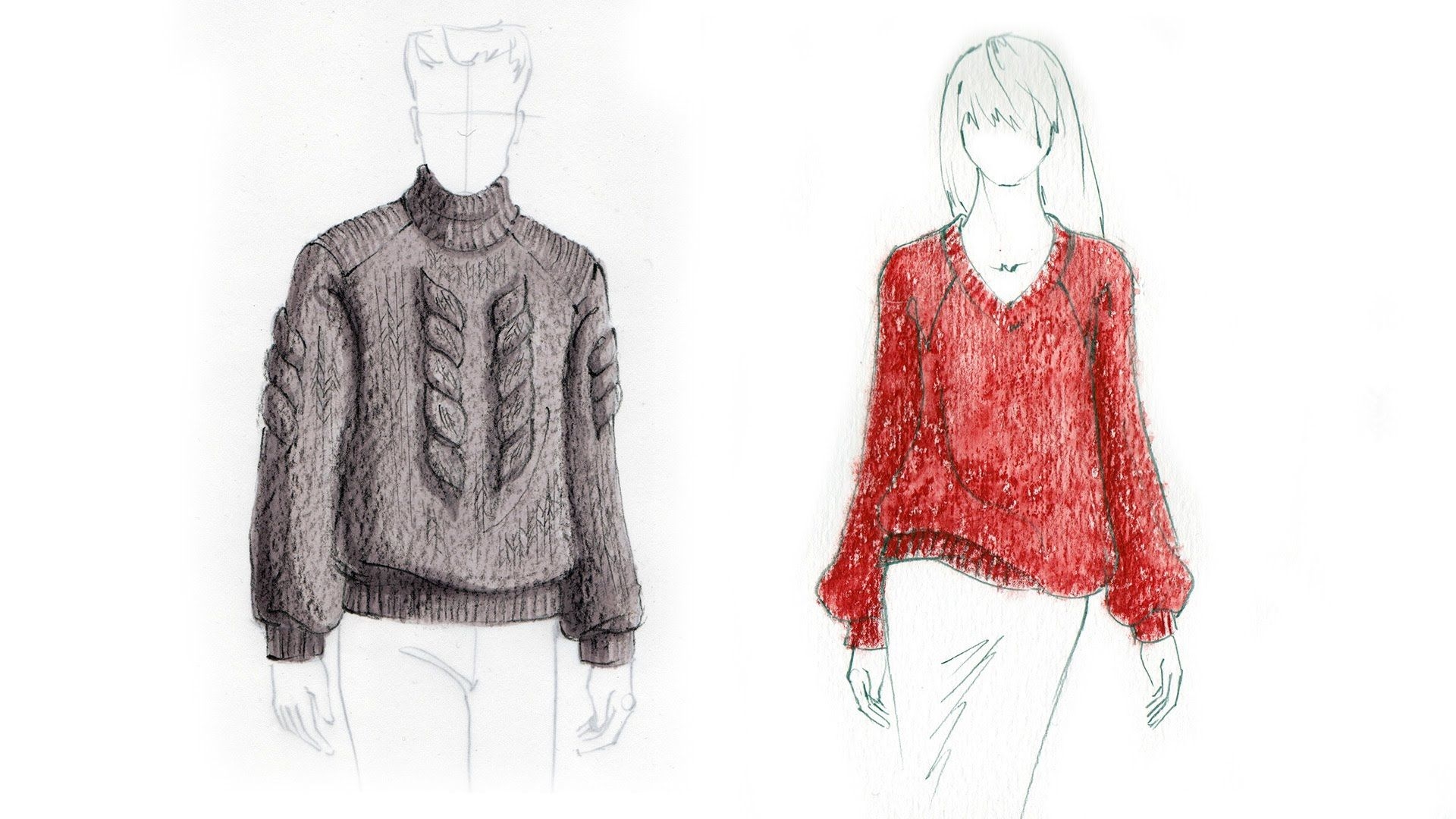 Модные вязаные свитера с рисунком (49 фото) » Рисунки для срисовки и не только
