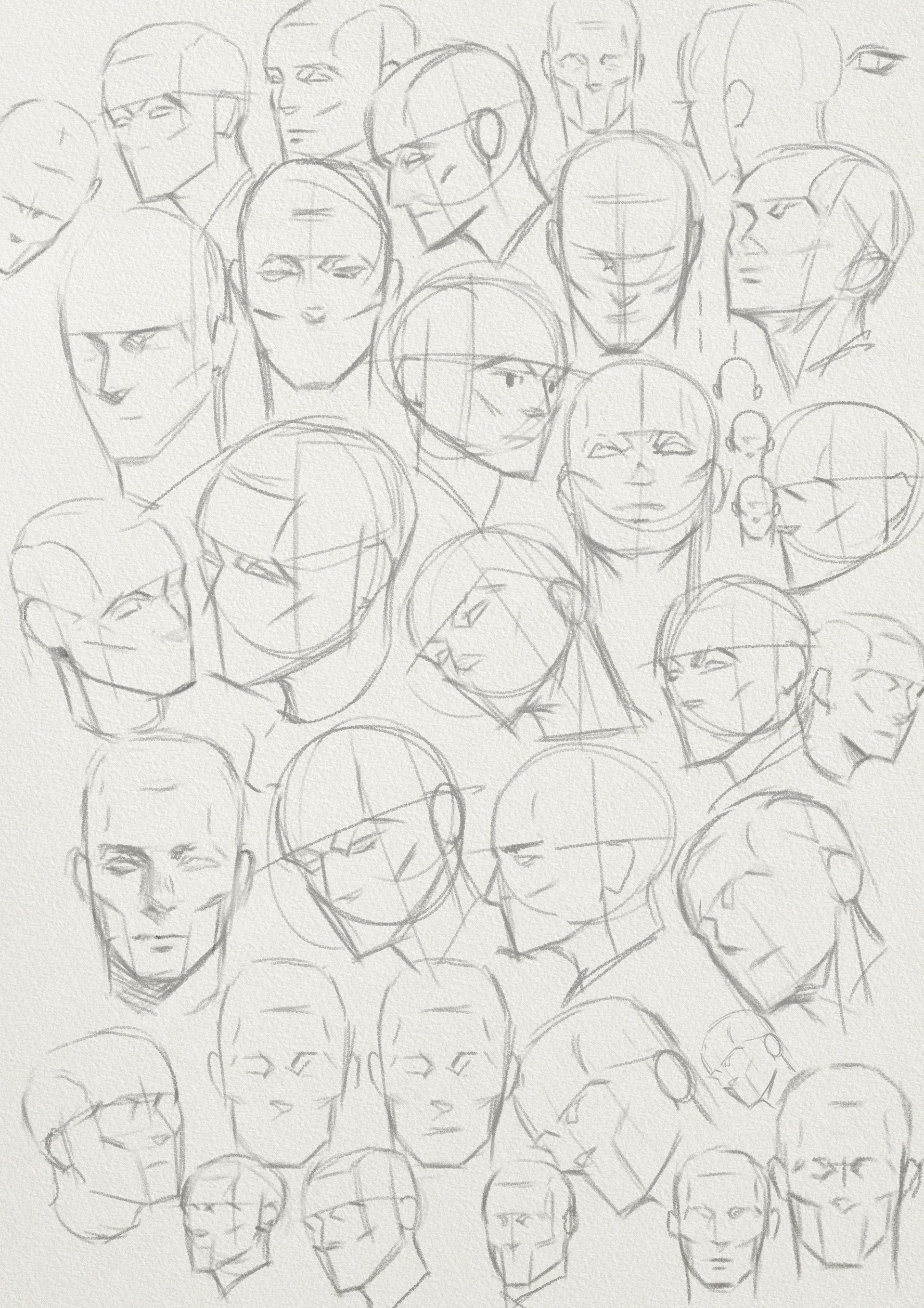Позы головы человека. Ракурсы головы для рисования. Лицо с разных ракурсов. Портрет человека в разных ракурсах. Референсы головы человека.