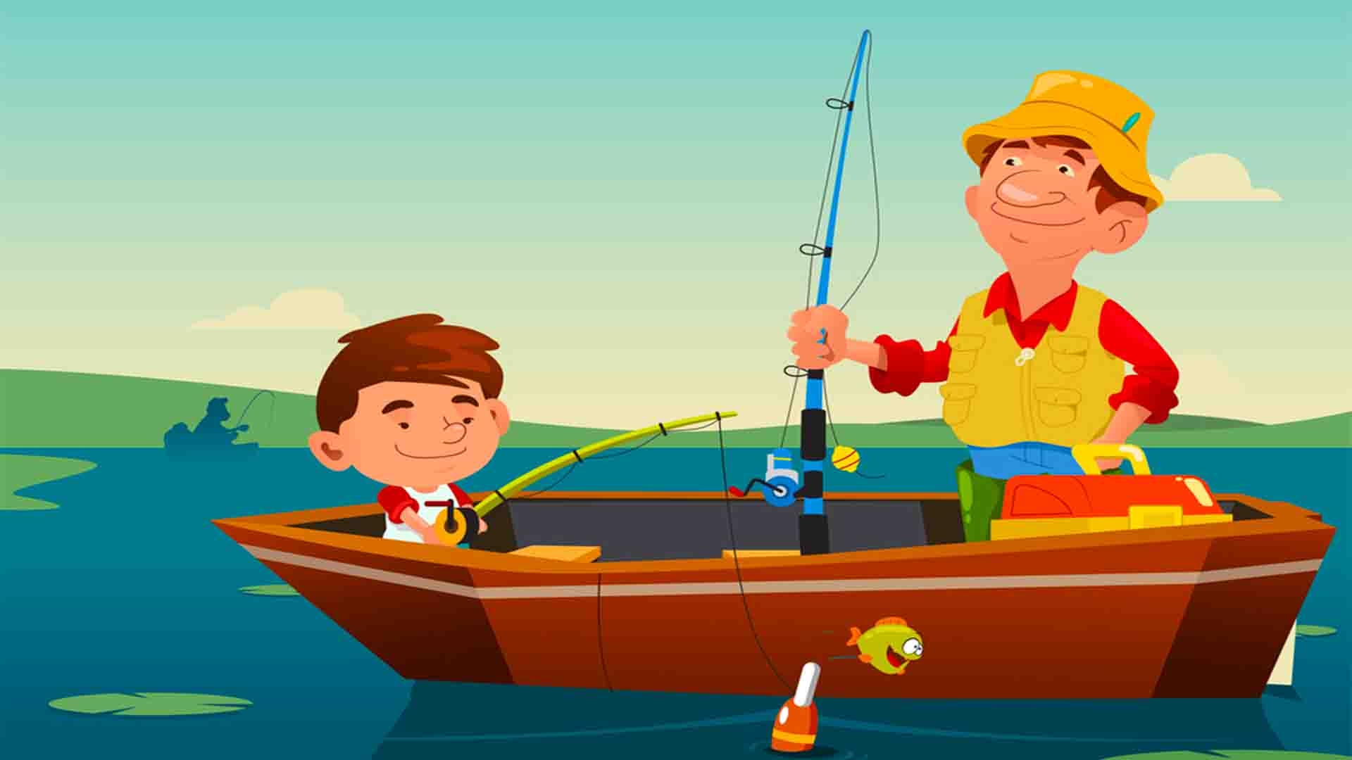 Дедушка ловит рыбу. Рыбак с удочкой. Мальчики в лодке. Мальчик в лодке с удочкой. Рыбак дед в лодке.