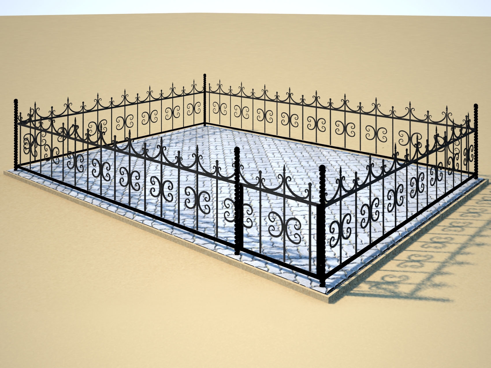 Оградка на могилу: стандартные размеры на 1 и 2 места
