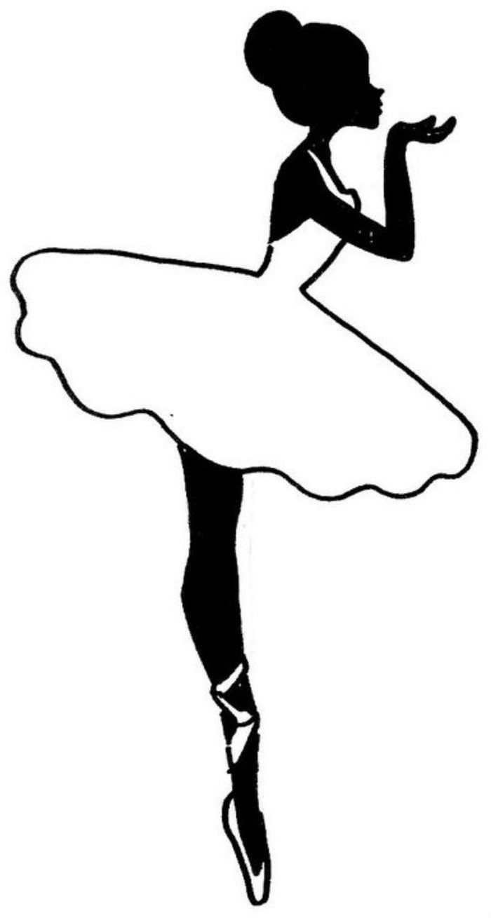 Силуэт балерины рисунок