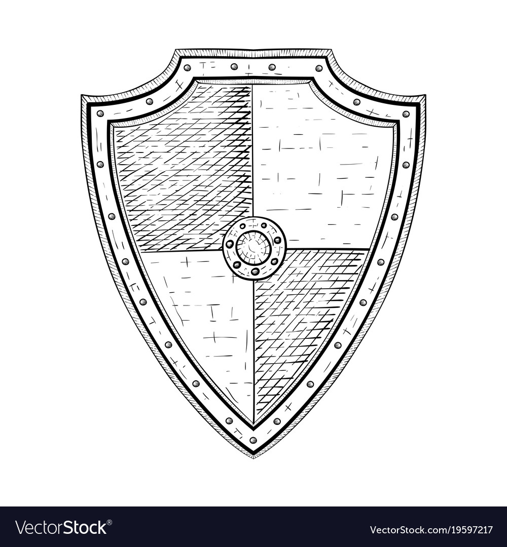 Нарисовать щит рыцаря с гербом