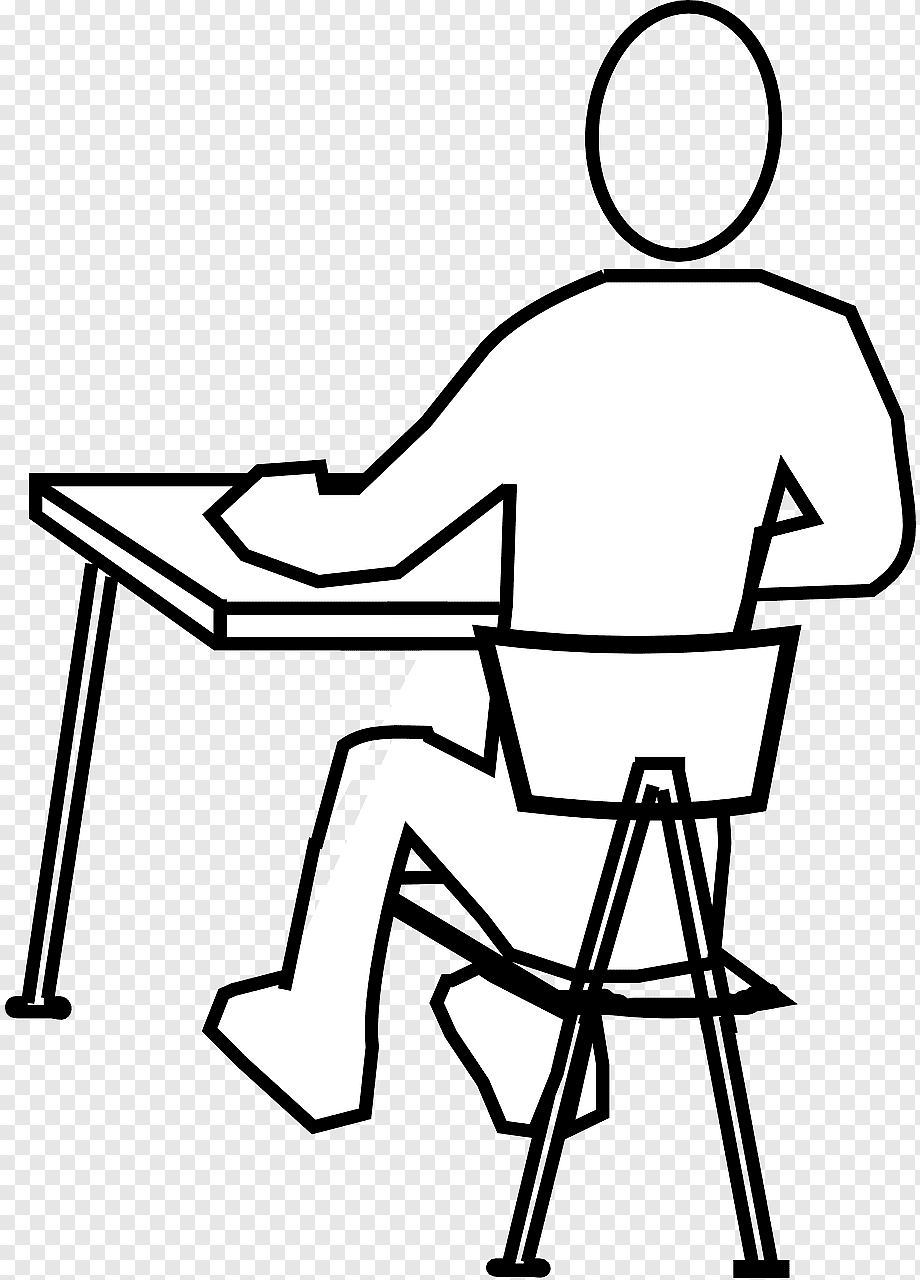 Рисунок сидящего человека на стуле - 48 фото