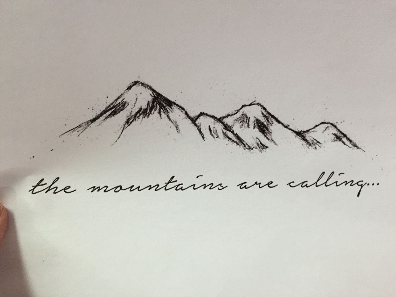 подпись про горы