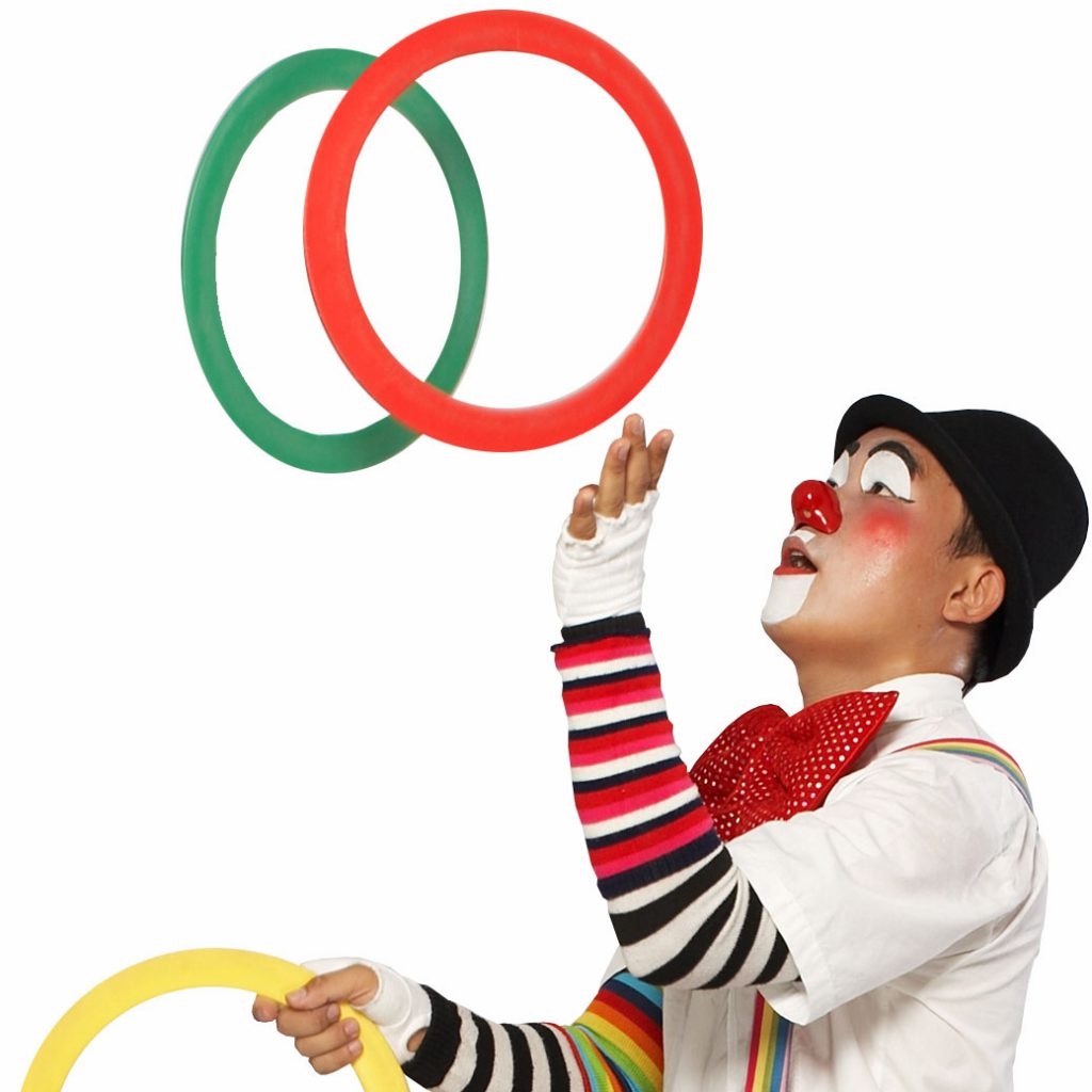 Клоун плюх зарядка комплекс. Клоун жонглер. Кольца жонглера. Жонглирование дети. Жонглер для детей.