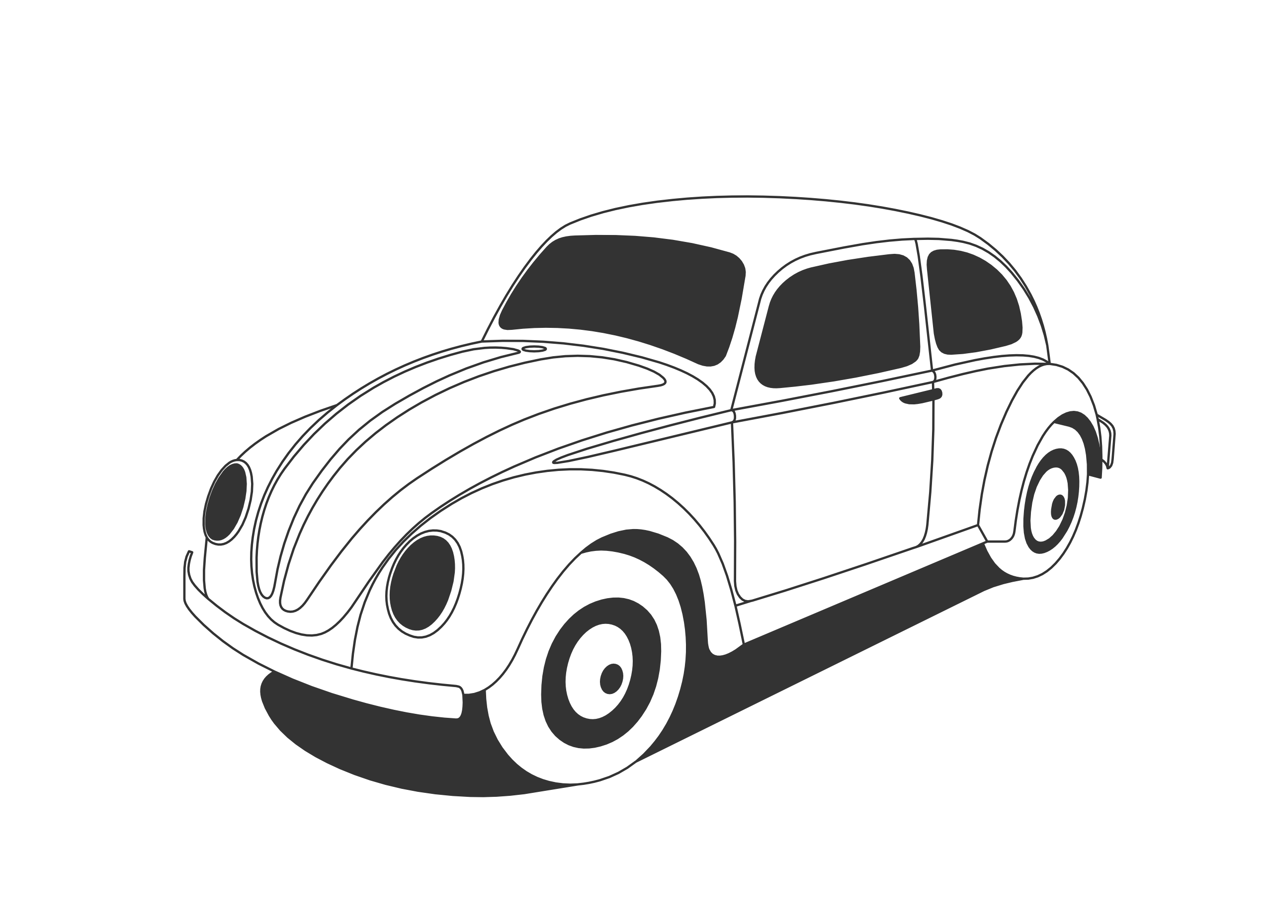 Нарисуй черную машину. Фольксваген Жук вектор. Автомобиль рисунок. Машинка рисунок. Машина черно белая.