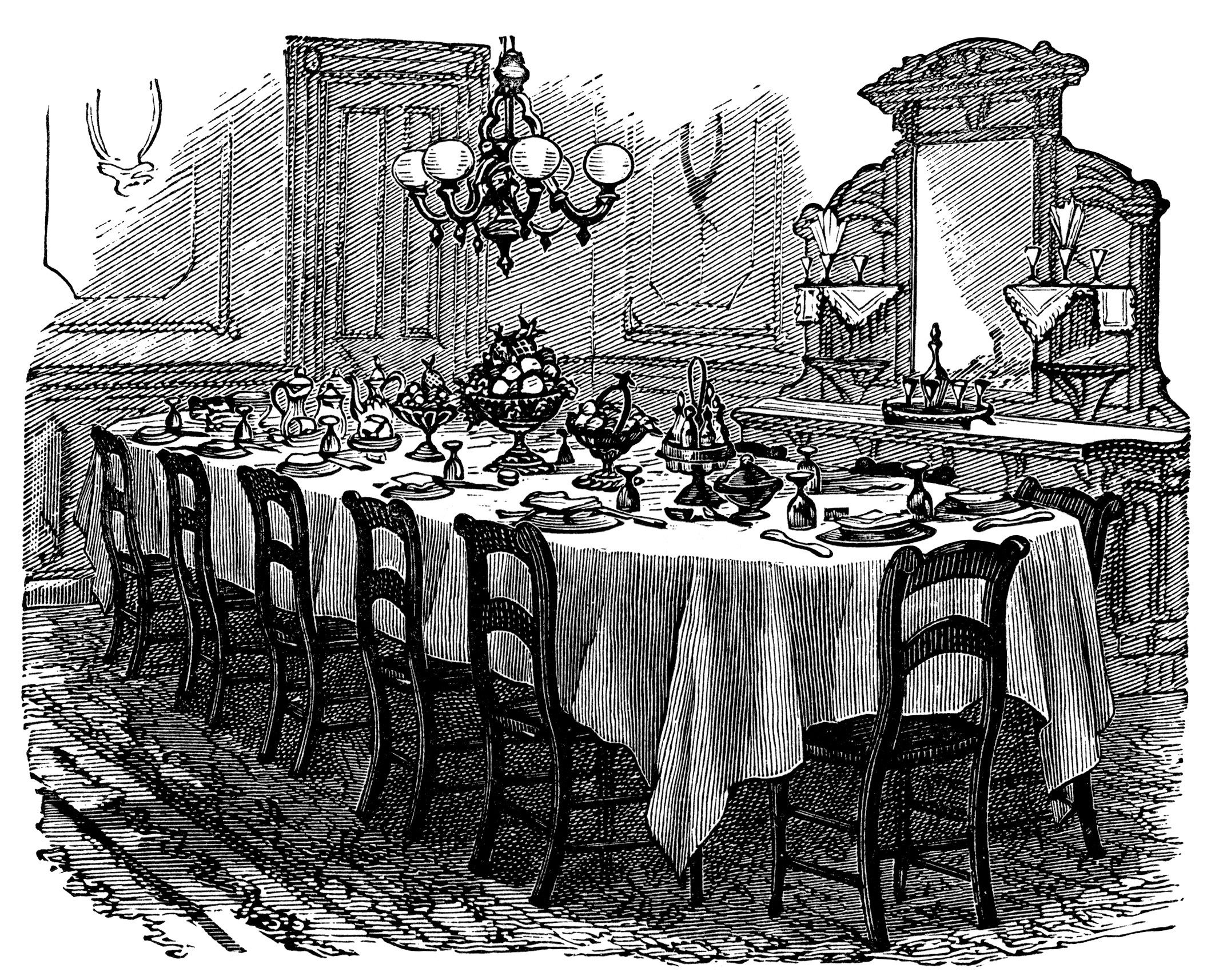 Сервировка стола в викторианскую эпоху