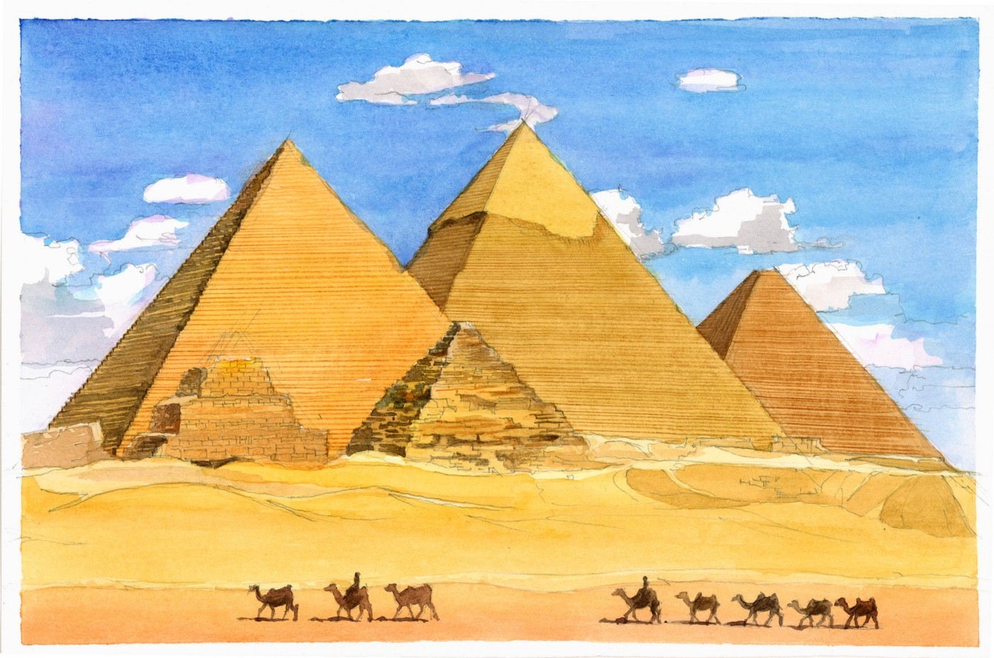рисунок пирамиды в египте