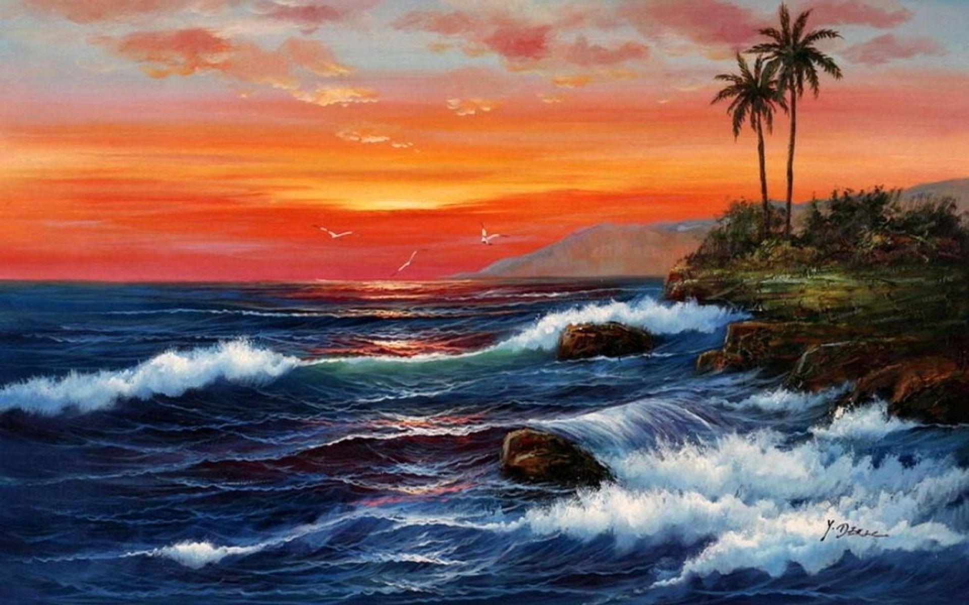 Тихий океан рисунки. Anthony Casay художник. Море живопись Anthony Casay. Энтони Касай картины.