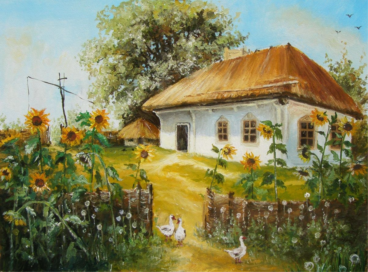 AS0159 Картина раскраска Украинская хата ArtStory