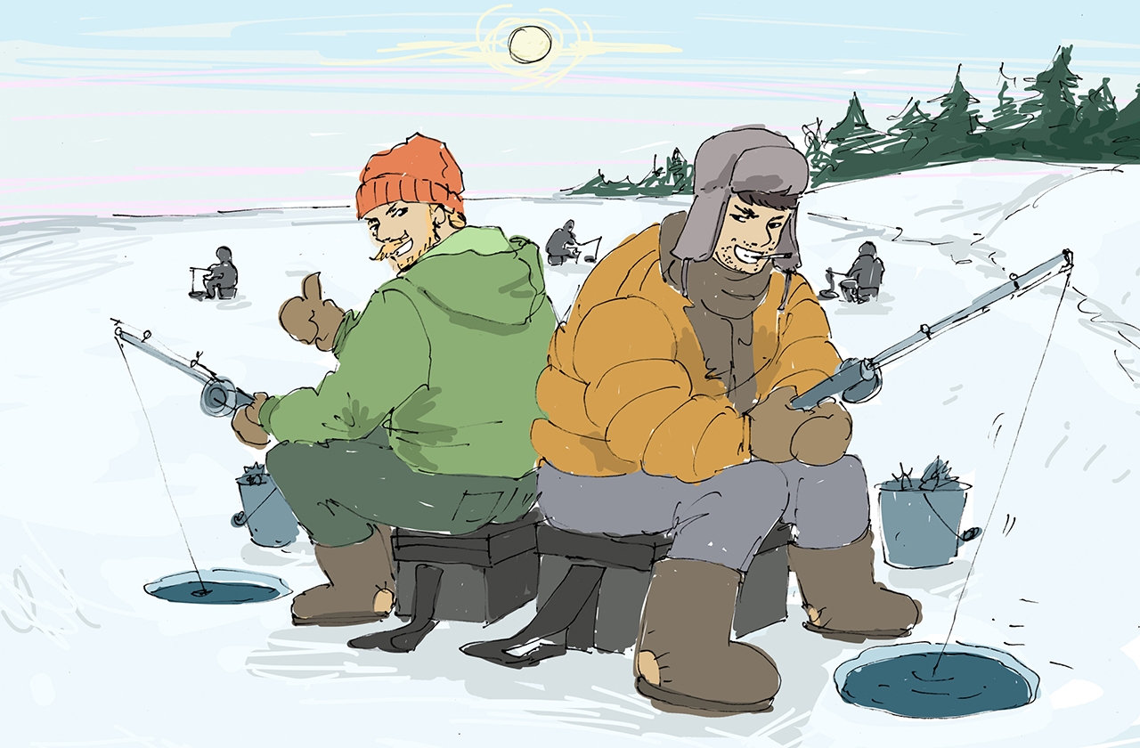 Зимняя рыбалка. Зимняя рыбалка иллюстрация. Подледная рыбалка. Зимний Рыбак.