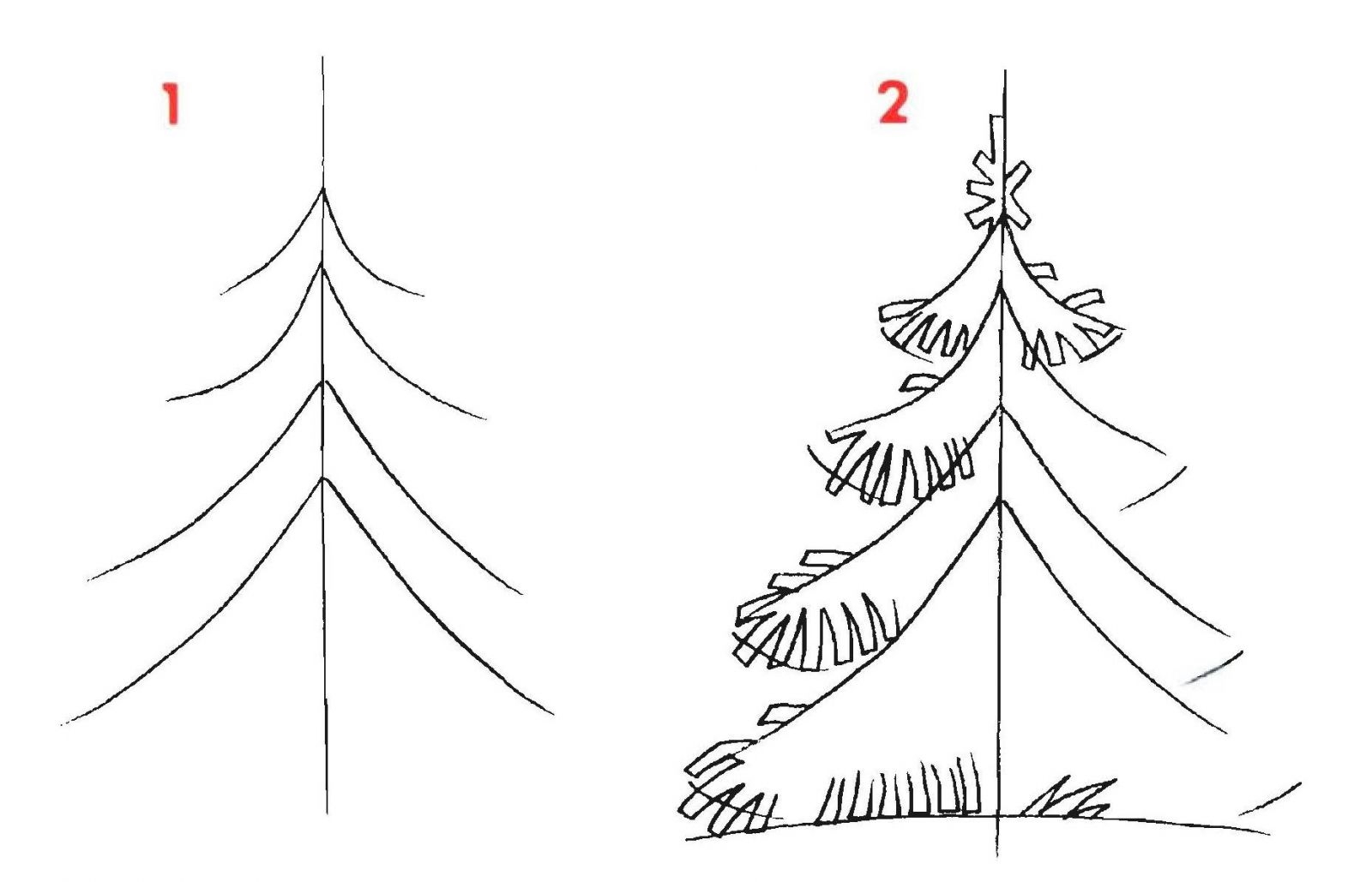 Новогодняя идея: елки из дерева с гирляндами, как украсить деревянную елку фото