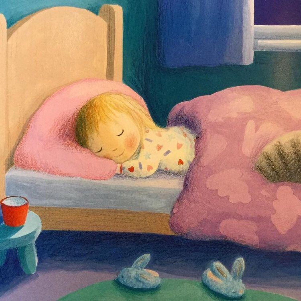 Перед сном 2 младшая. Спящий ребенок. Детские иллюстрации сон.