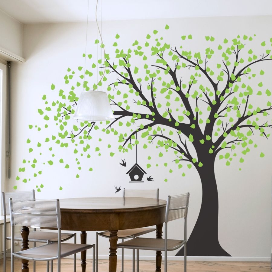 Рисунок дерева на стене - 64 фото