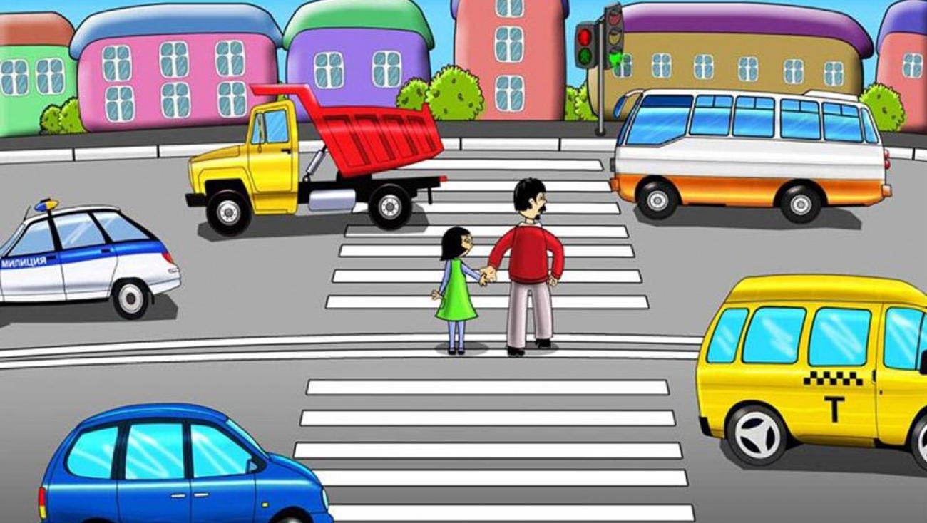 Видео безопасность на дороге. Пешеход и автомобиль. Мультяшная дорога с машинами. Дети пешеходы. ПДД для детей.