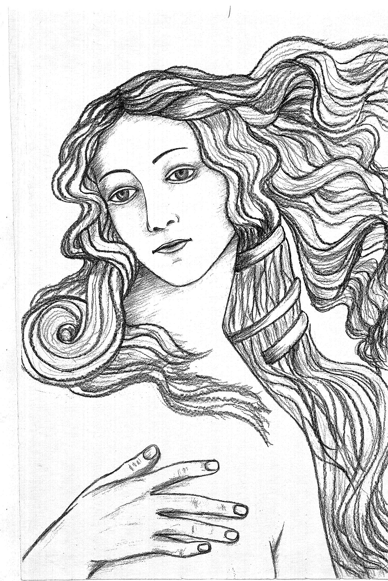 Венера богиня рисунок - 70 фото