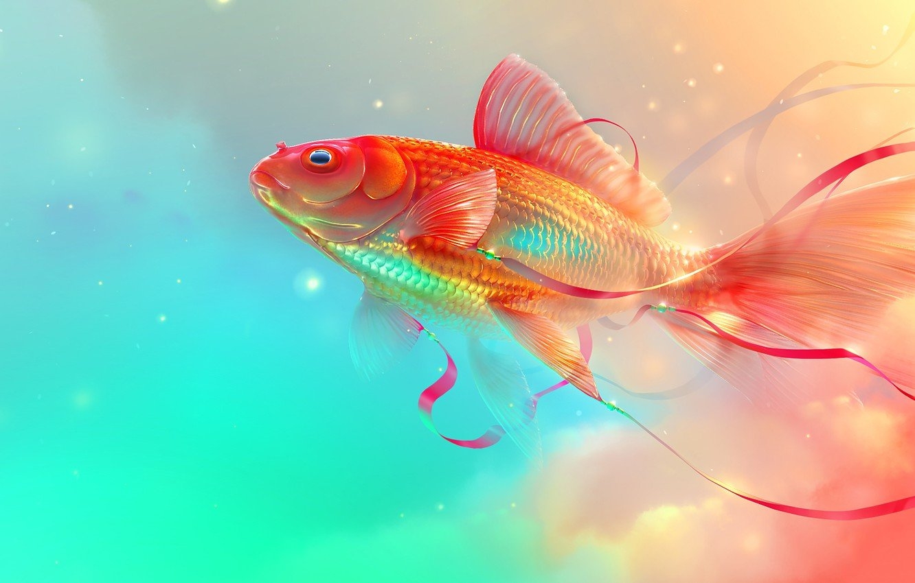 Рыба в воде рисунок - 68 фото
