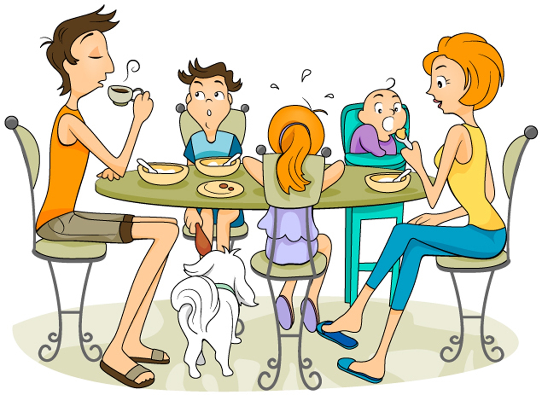 Позавтракав мама и папа отправились за покупками. Семейный обед рисунок. Нарисовать семья за столом. Мультяшная семья за столом. Семья за столом рисунок для детей.