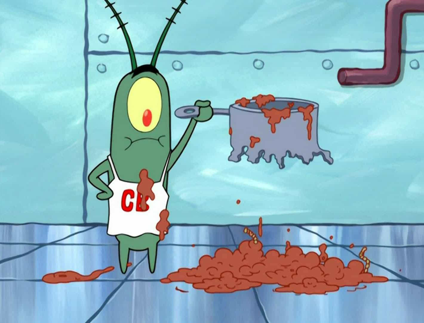 Планктон рецепт. Планктон чам бакет. Чам бакет из губки Боба. Чам бакет губка Боб. Планктон губка Боб.
