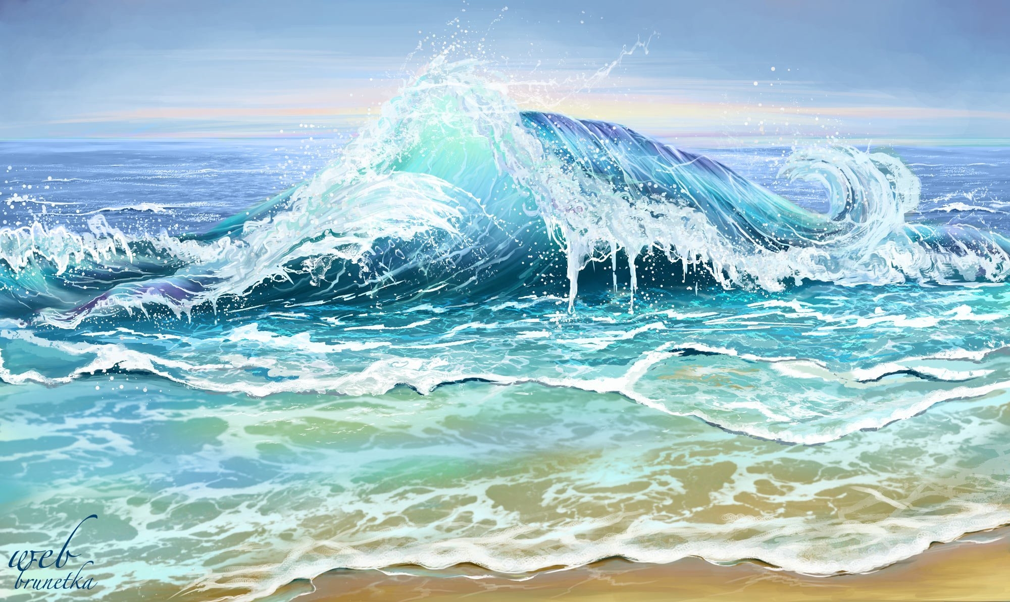 Тихий океан рисунки. Море рисунок. Волны арт. Картина волна. Волны рисунок.