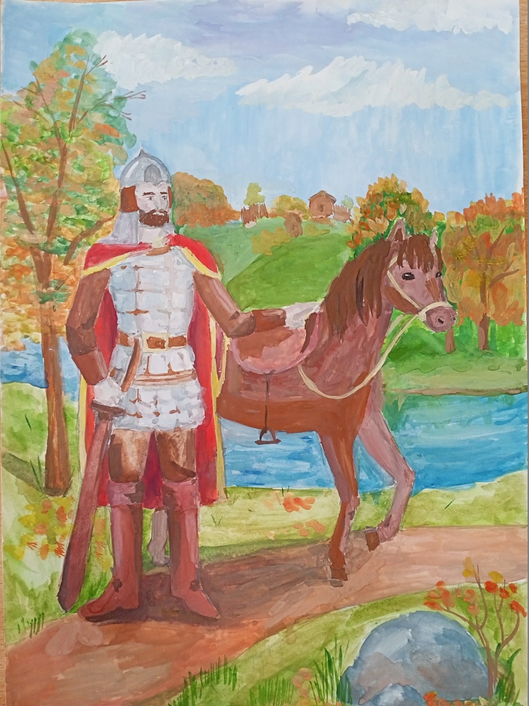 Александр Невский рисунок
