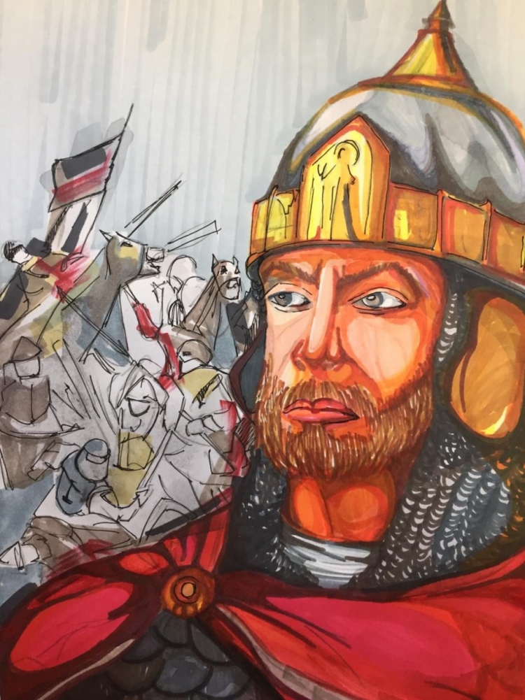 Древнерусский воин-защитник Александр Невский