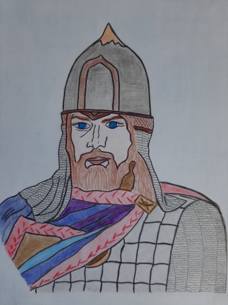 Александр Невский рисунок детский