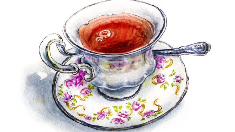 Рисунок чашка чая