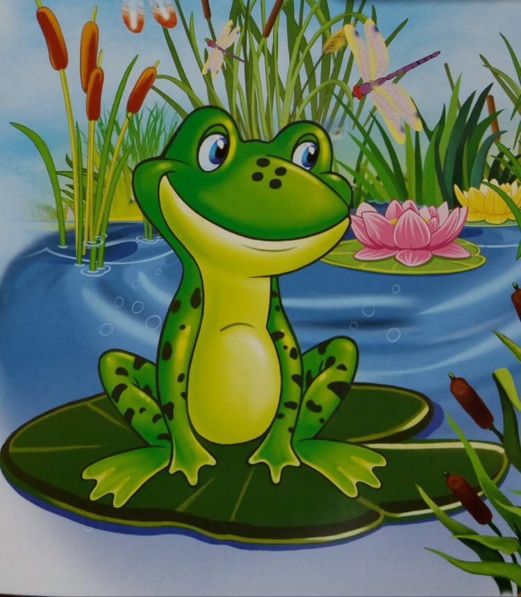 Лягушка на болоте рисунок