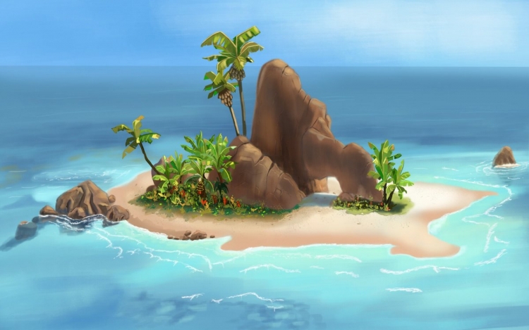 Необитаемый остров рисунок