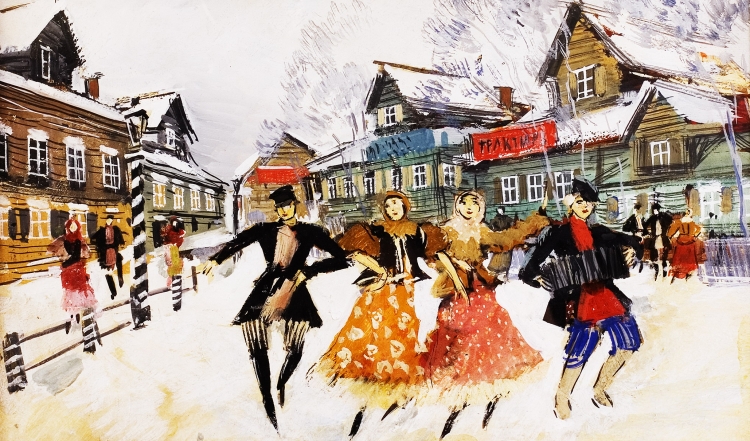Коровин Деревенские танцы 1936