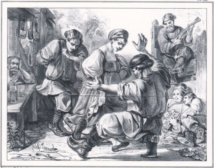 Русская пляска картина