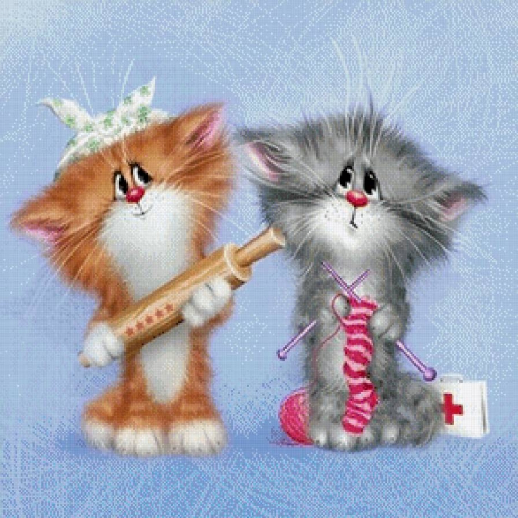 Открытка «котики»
